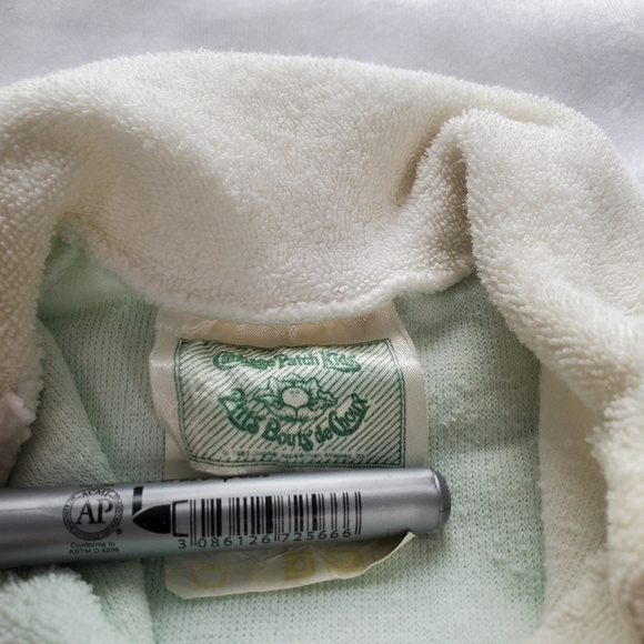 Vintage Baby Cabbage Patch Kids Terry Cotton Footies Sleeper Pajamas - Picture 5 of 12